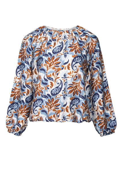 7662D1|INDIGO TAN PAISLEY