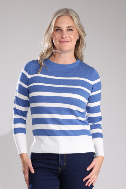 6318B1|BLUE MARLE/IVORY