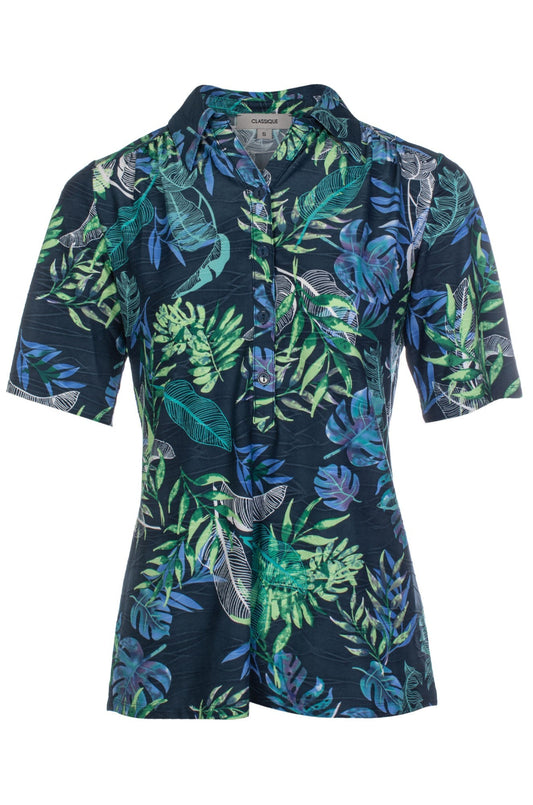 9122C1|NAVY GREEN PALM