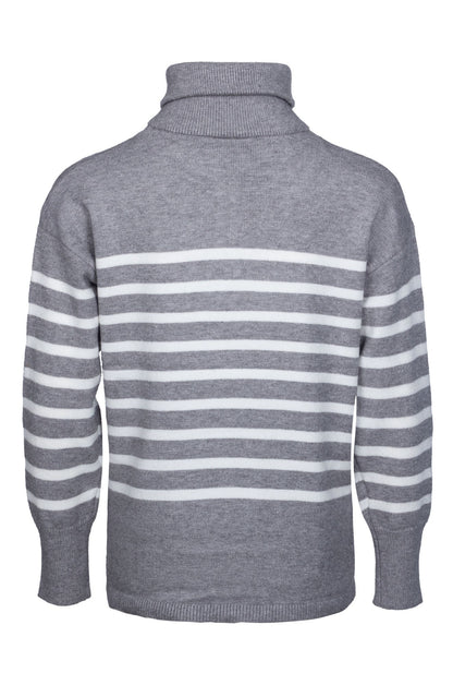 7324B1|SILVER MARLE/IVORY STRIPE