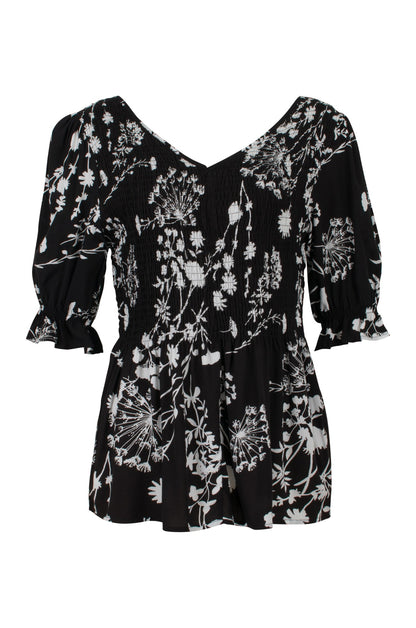 3321C1|BLACK WHITE SPRIG