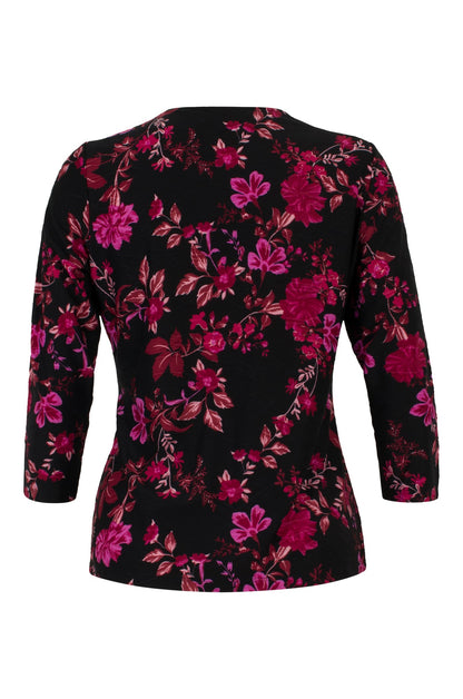 9121D1|WINE BLACK FLORAL