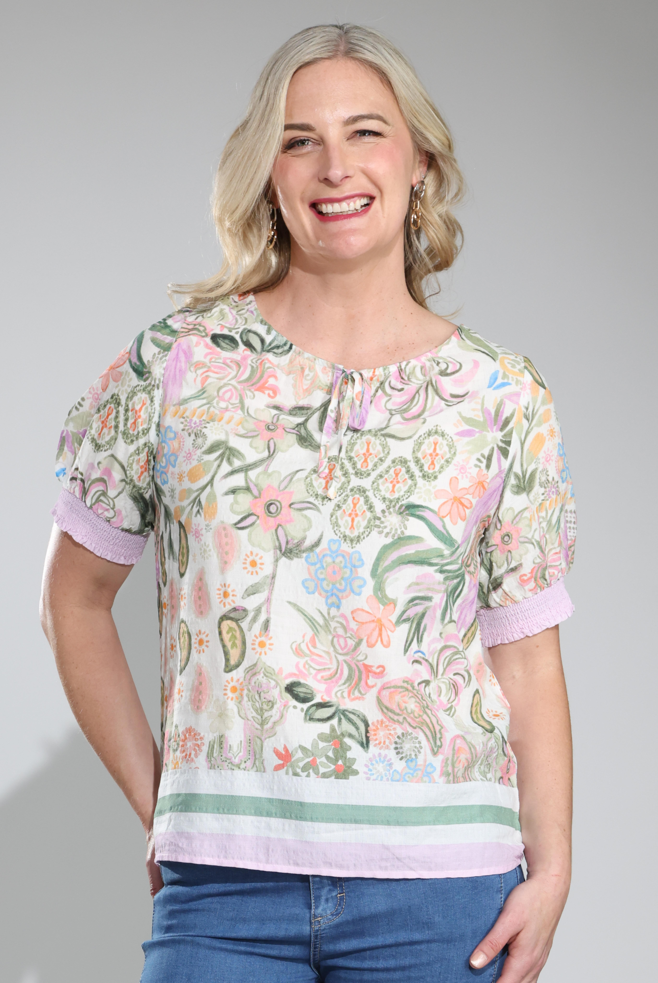 6513C1|OLIVE LILAC BORDER