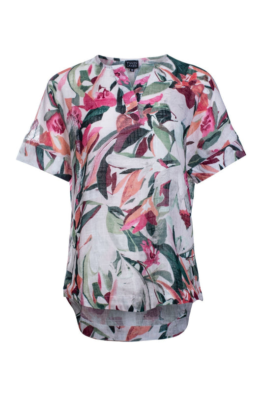 6281C1|OLIVE PINK ABSTRACT