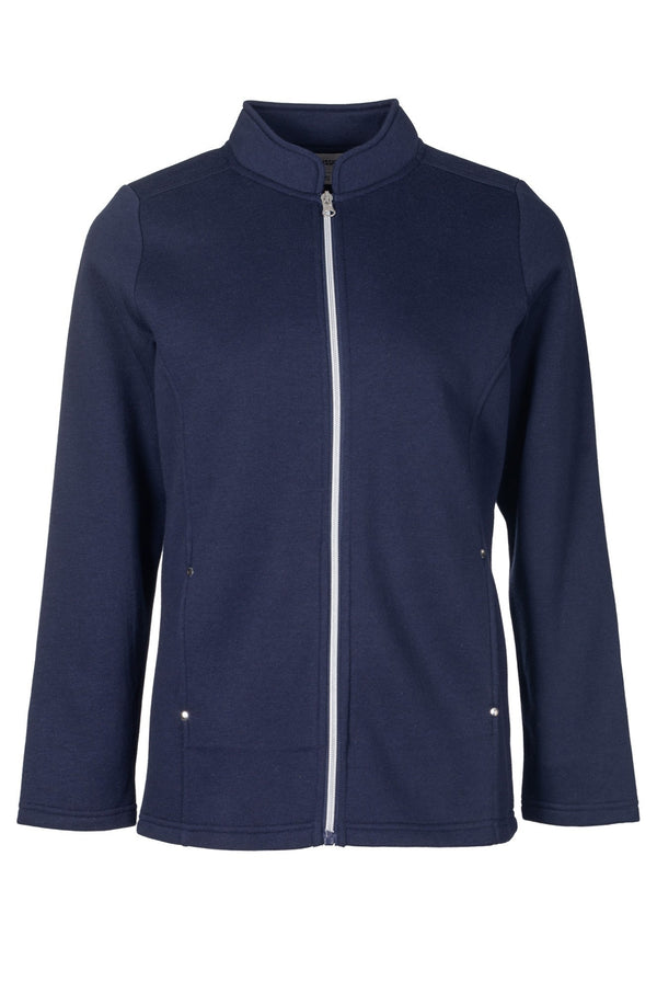Poly Cotton Fleece Jacket | NAVY | 9151B1