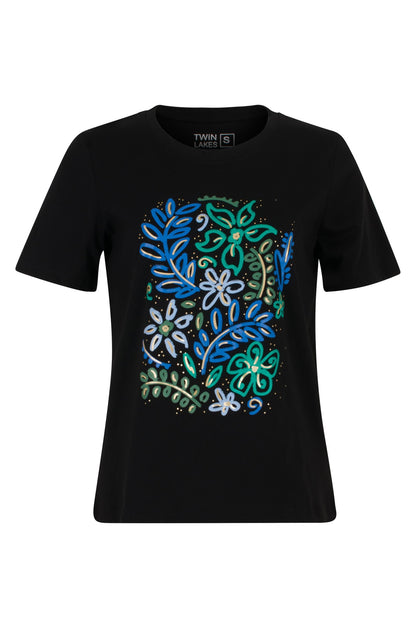 3405C1|BLUE GREEN GRDN ON BLK