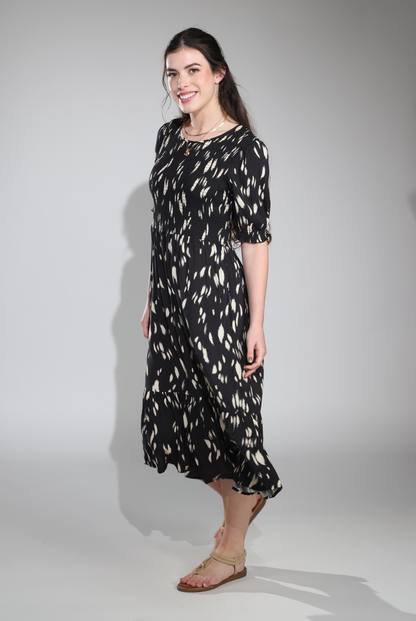 7337C1|BLK TAUPE BRUSHSTROKE
