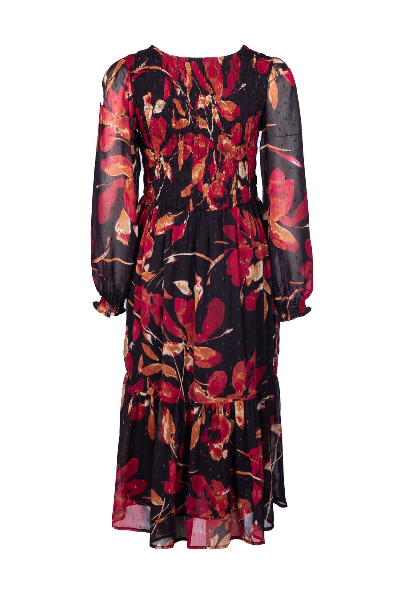 8587B1|RED BLACK FLOWER