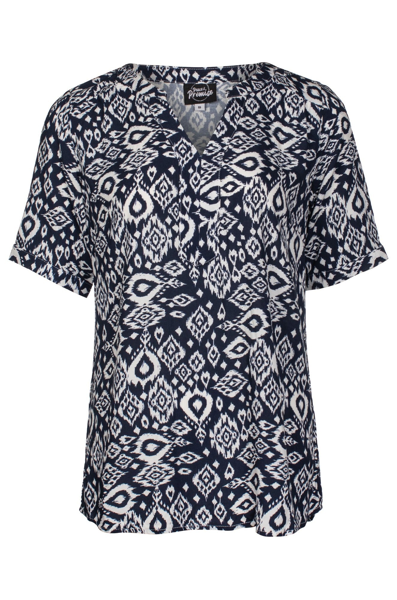 7332C1|NAVY WHITE AZTEC