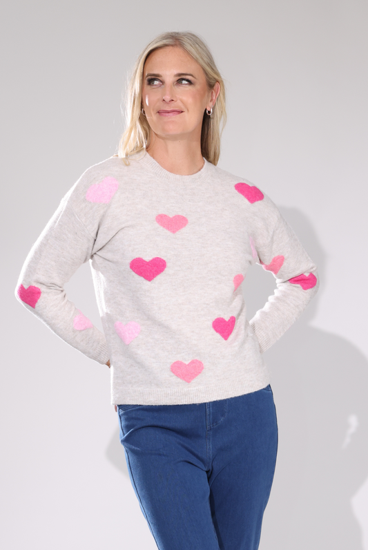 6731D1|PINK HEARTS ON SAND
