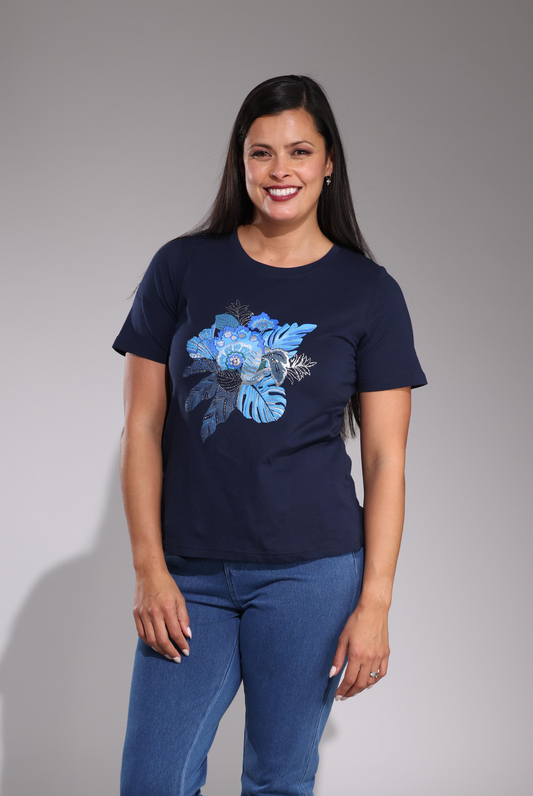 3401C1|BLUE PALMS ON NAVY