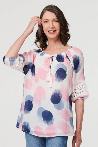 0059C1|BLUE/MULTI PINK