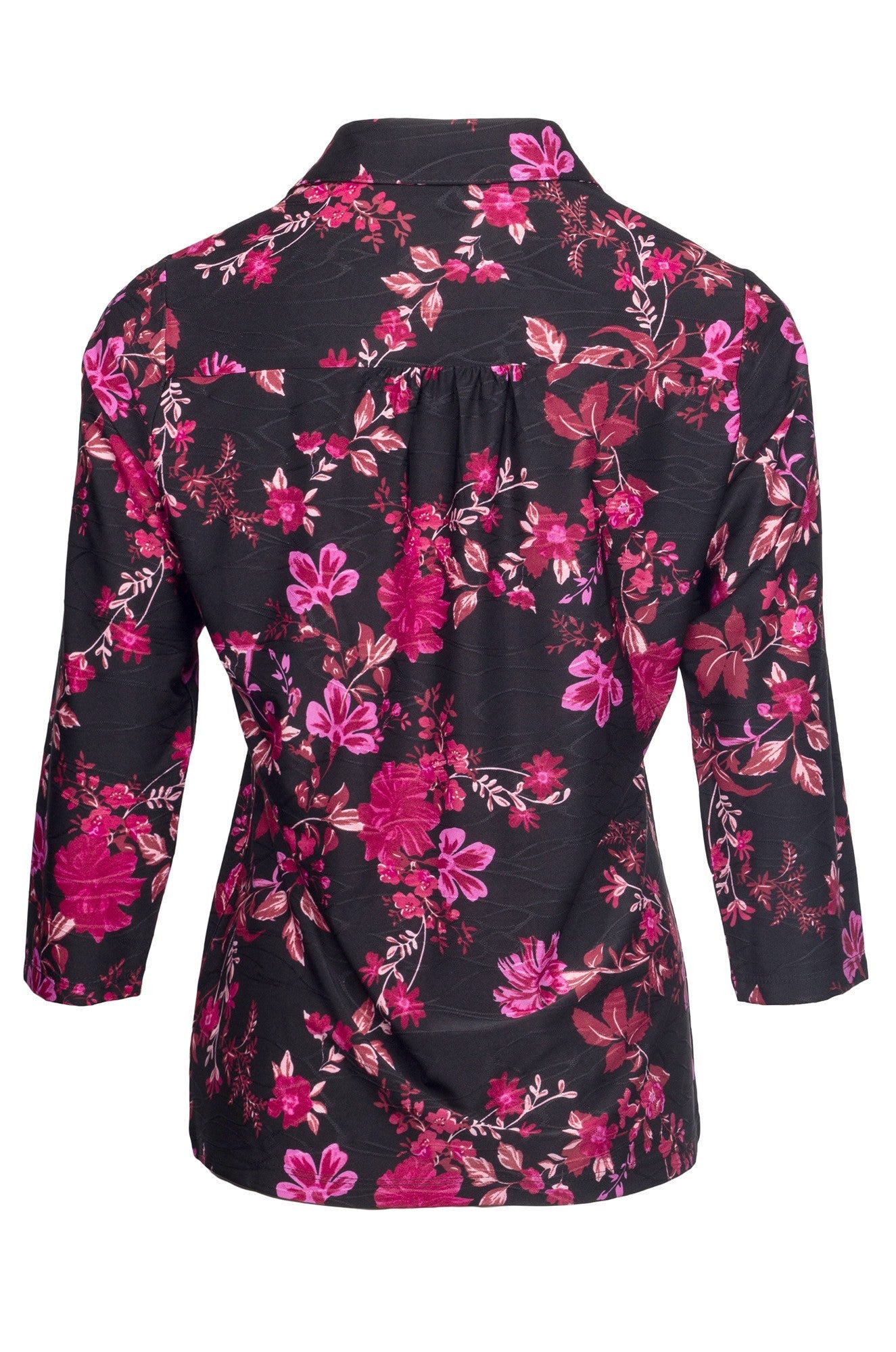 9122D1|RED BLACK FLOWER