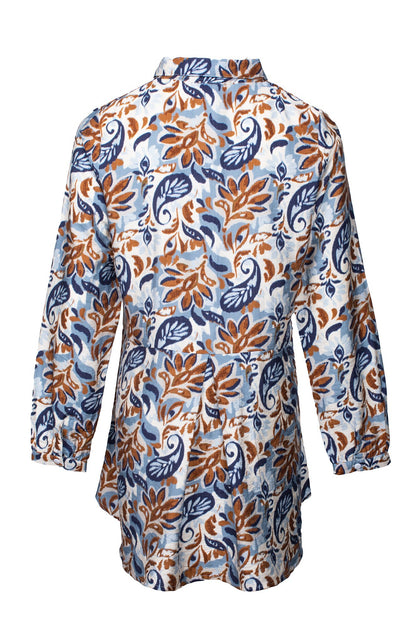 7663D1|INDIGO TAN PAISLEY