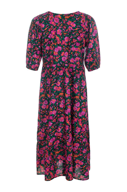 6521C1|BLACK MAGENTA FLORAL