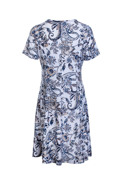 7434C1|INDIGO TAUPE PAISLEY