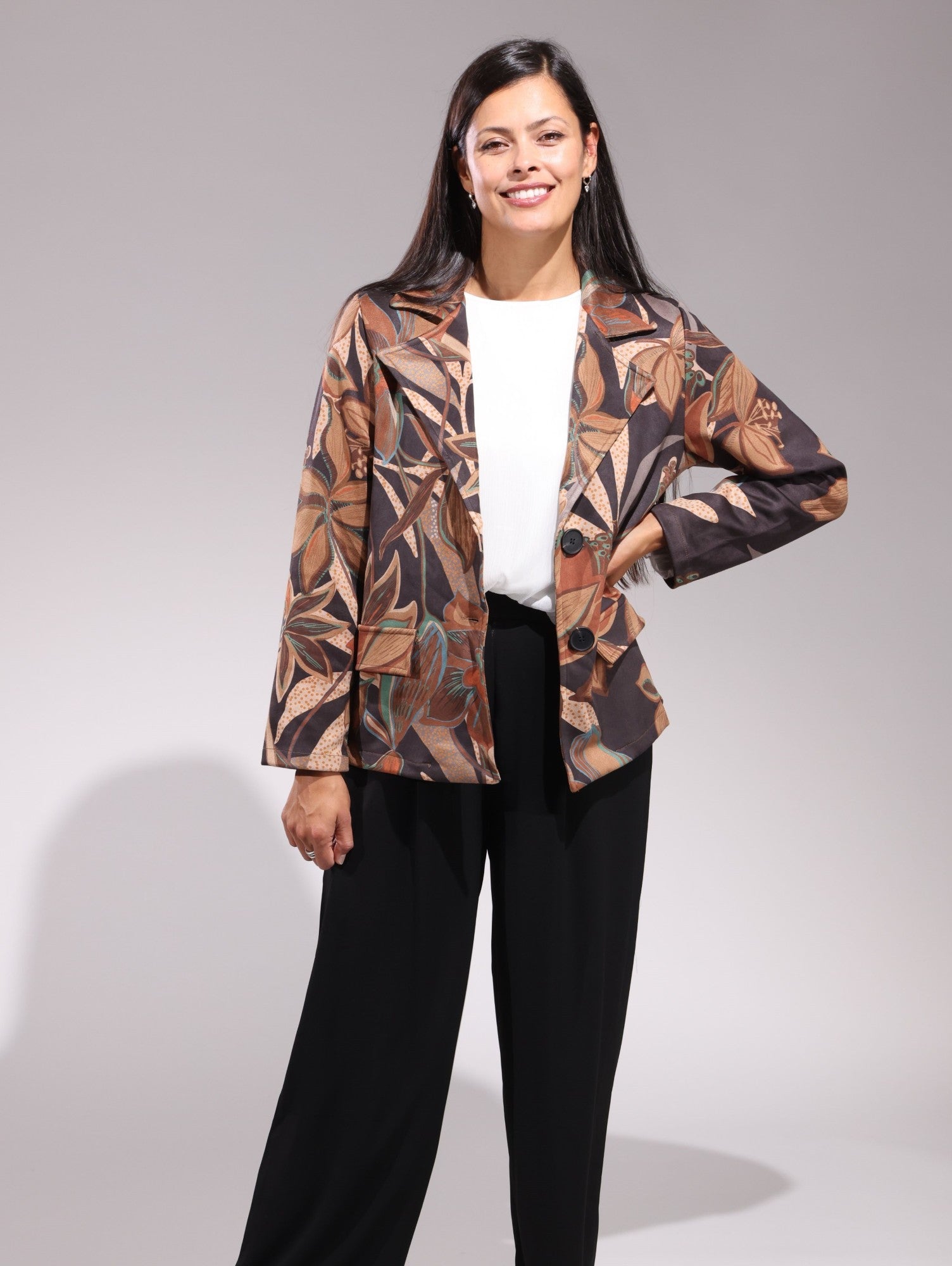 0206BR|BLACK MULTI FLORAL