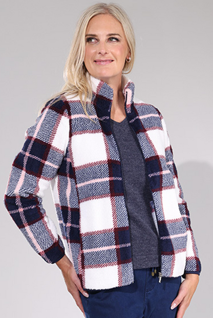 3422D1|NAVY PINK CHECK