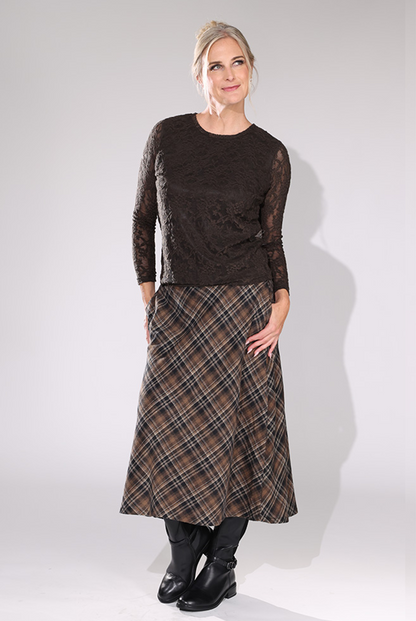 6353D1|CHOCOLATE BLACK CHECKS