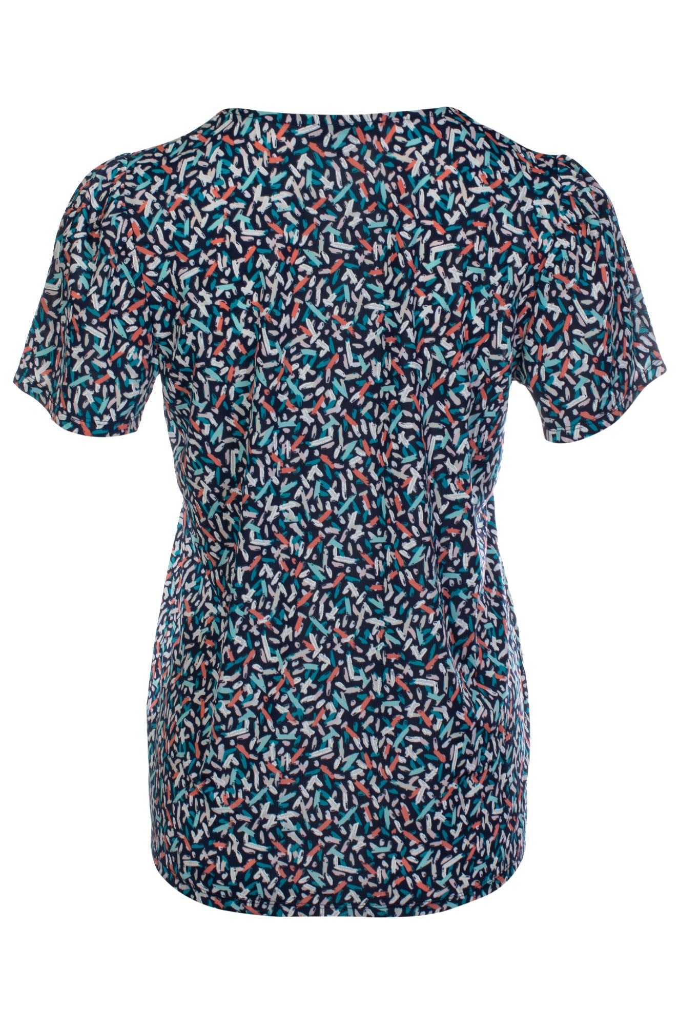 7405C1|NAVY CORAL DASH PUFF