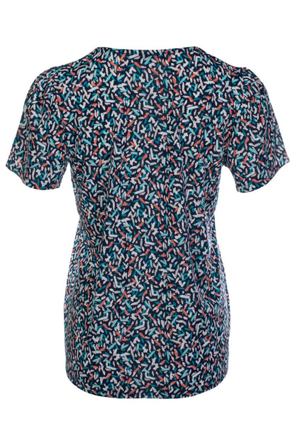 7405C1|NAVY CORAL DASH PUFF