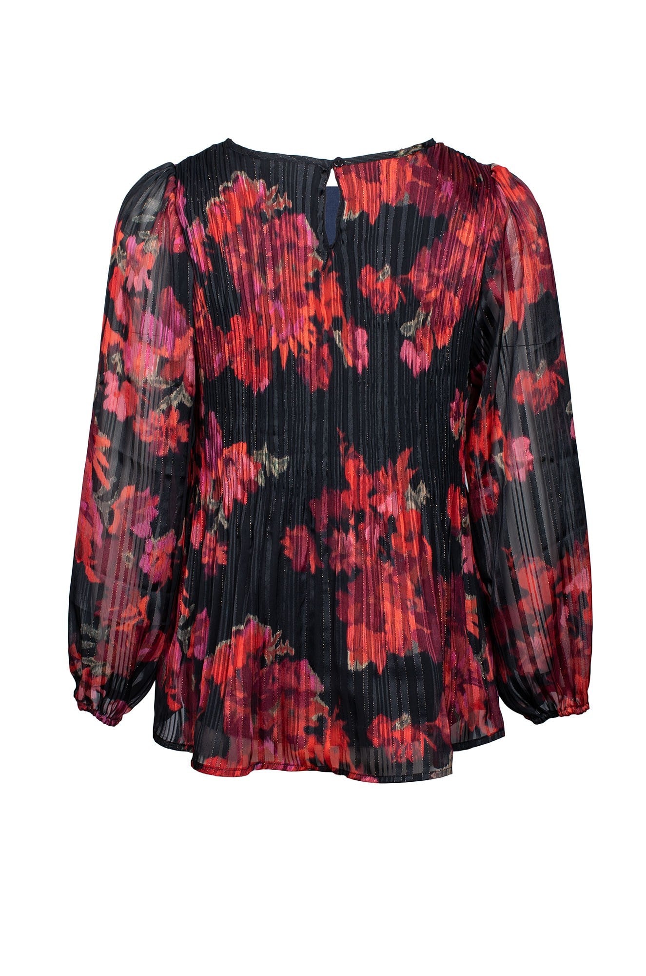 8572D1|RED BLACK FLORAL LUX