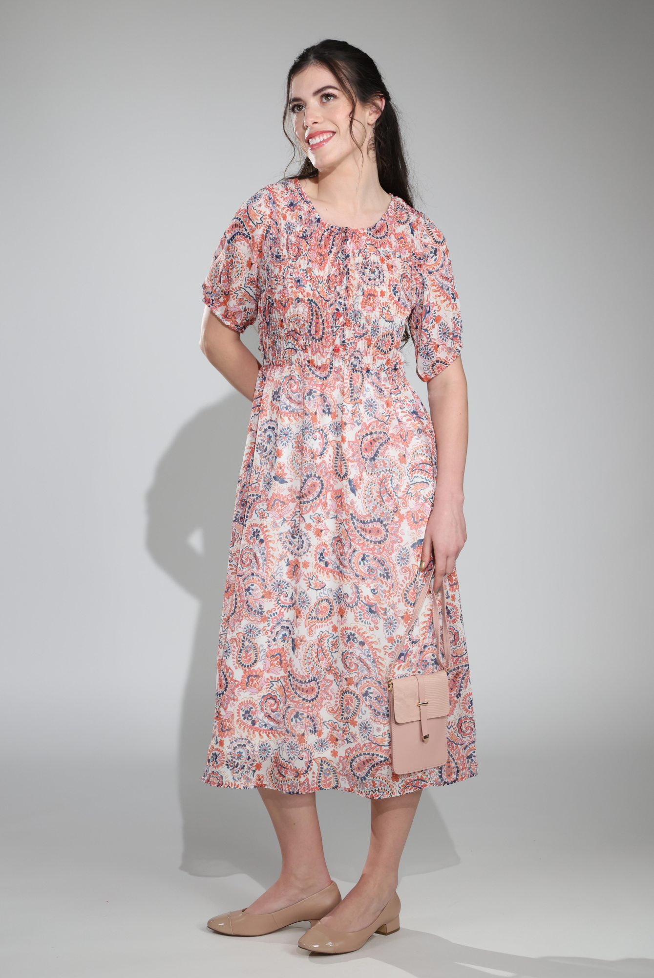 8563C1|SOFT CORAL PAISLEY