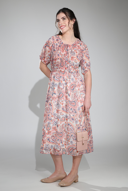 8563C1|SOFT CORAL PAISLEY