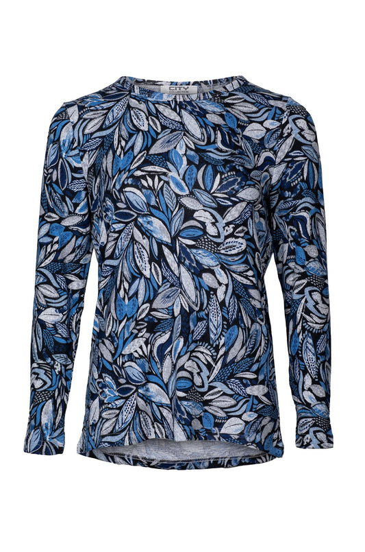 7894D1|SKY NAVY LEAVES