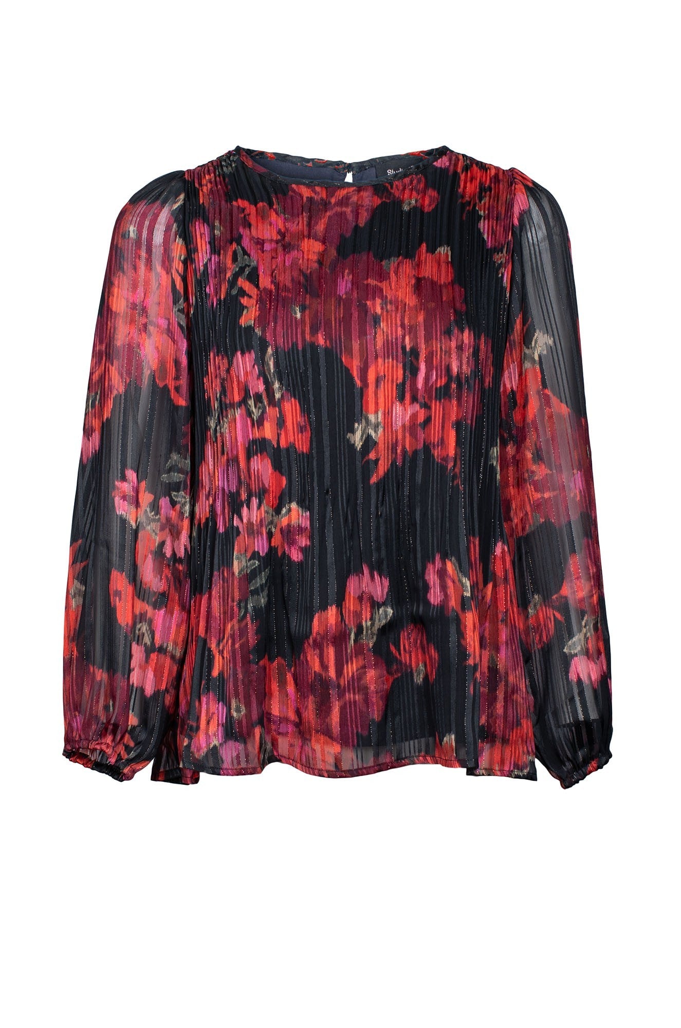 8572D1|RED BLACK FLORAL LUX