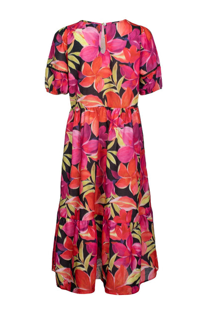 7383C1|CERISE BLACK HIBISCUS