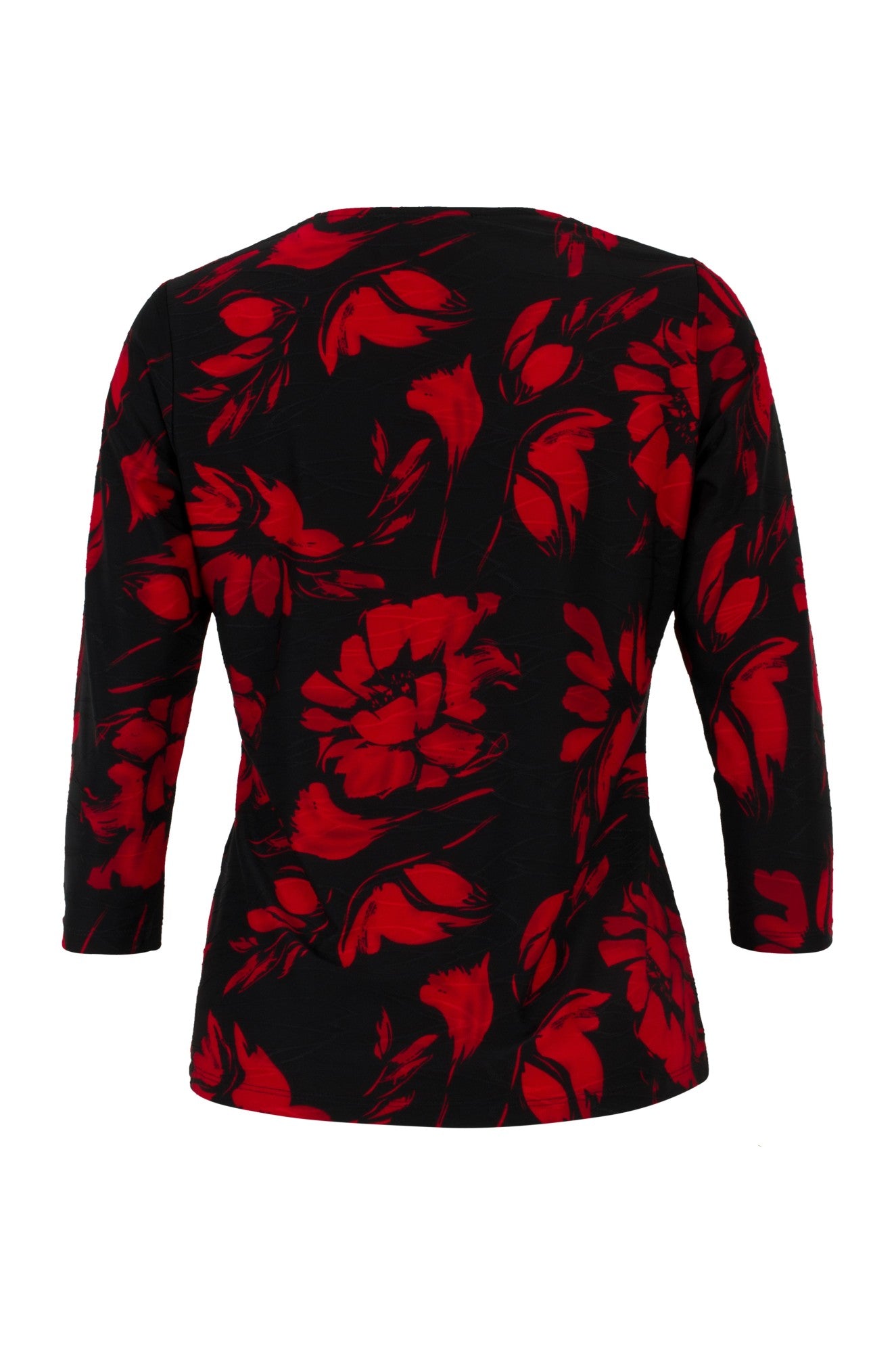9121D1|RED BLACK FLOWER