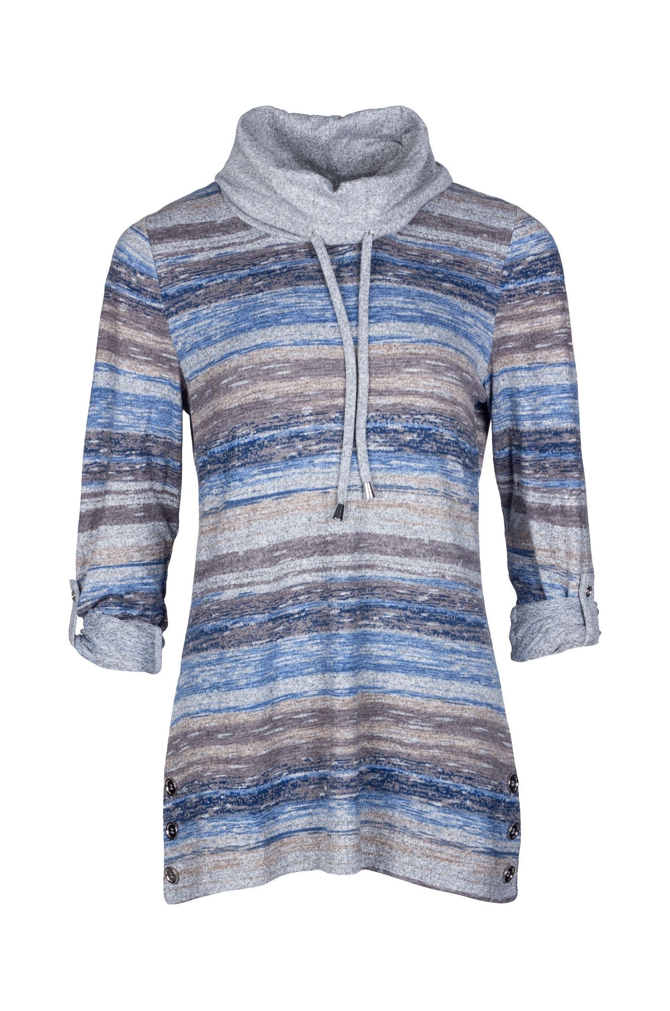7913B1|BLUE IVORY PAINTD STRIPE