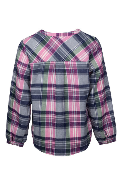 6354B1|OLIVE PINK CHECK