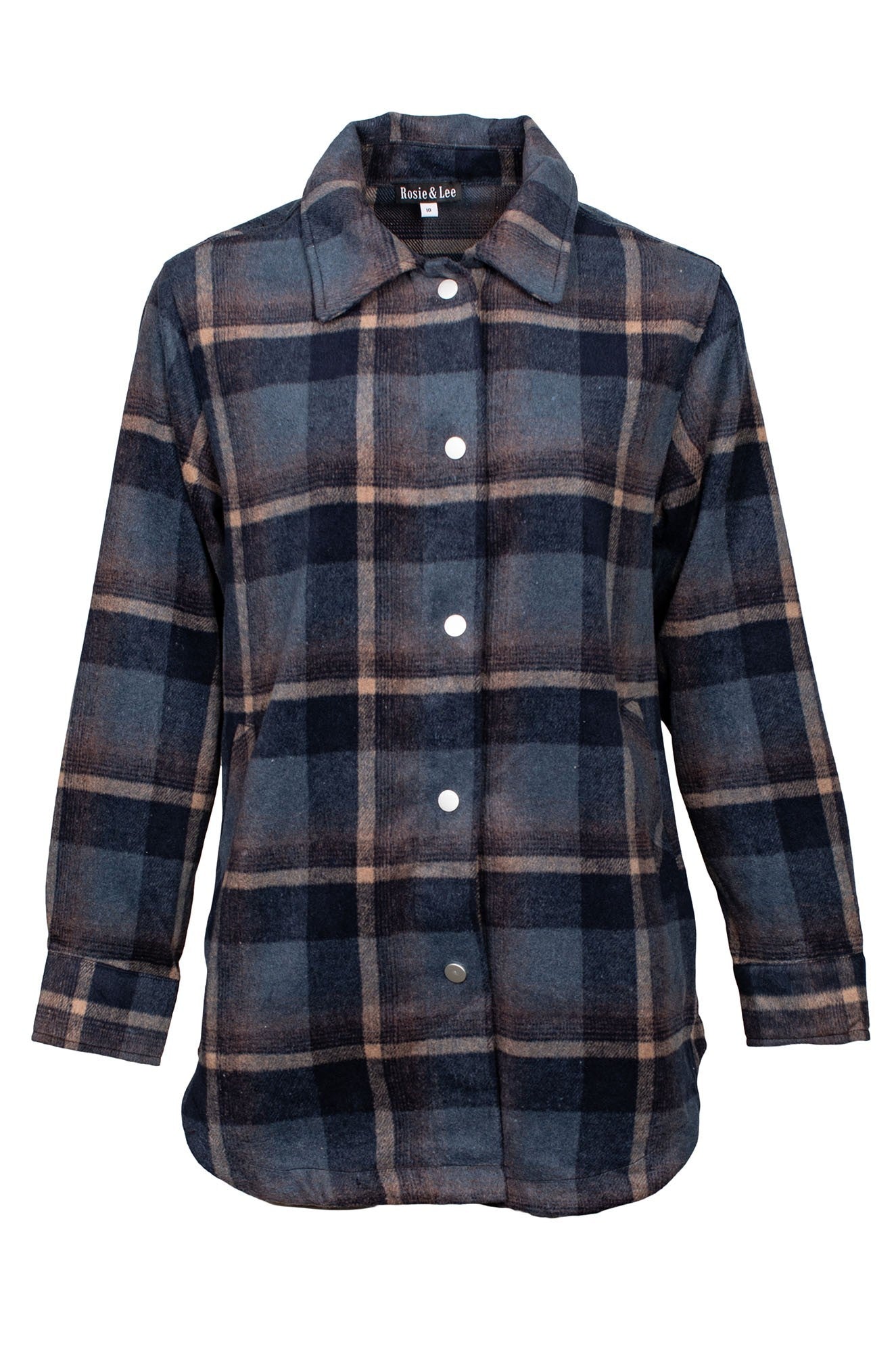 6032D1|NAVY TAUPE CHECKS