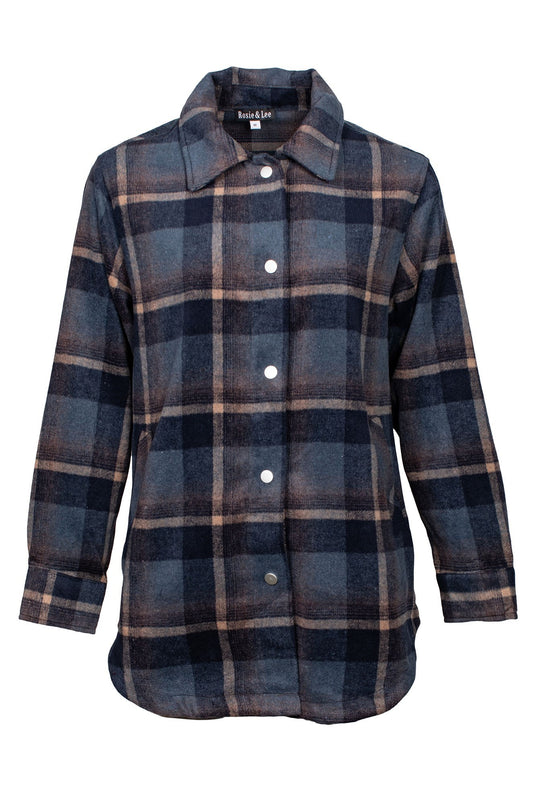 6032D1|NAVY TAUPE CHECKS