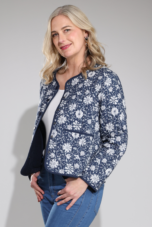 6545C1|NAVY INDIGO VINES