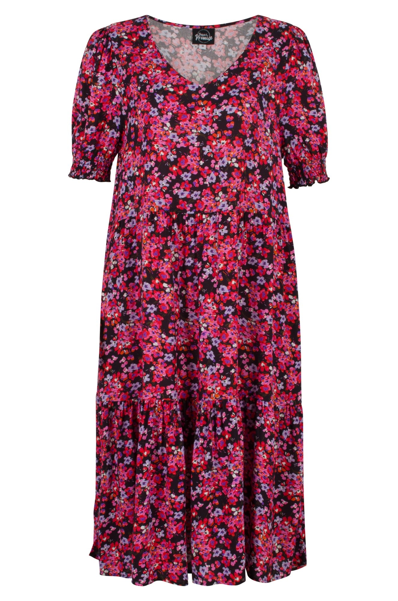 7336C1|RED BLACK DITSY