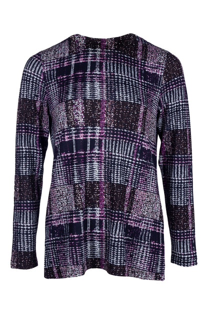 7912B1|NAVY PURPLE CHECK