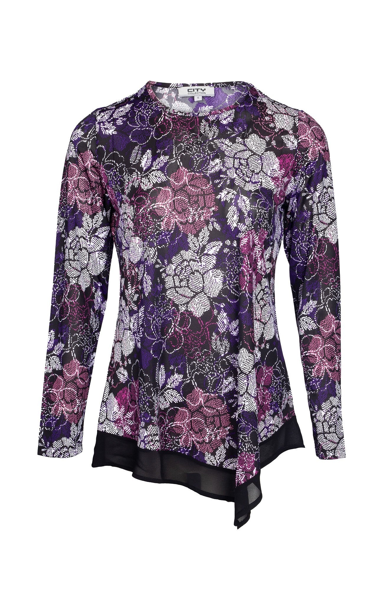 7402D1|PURPLE BLACK FLOWER