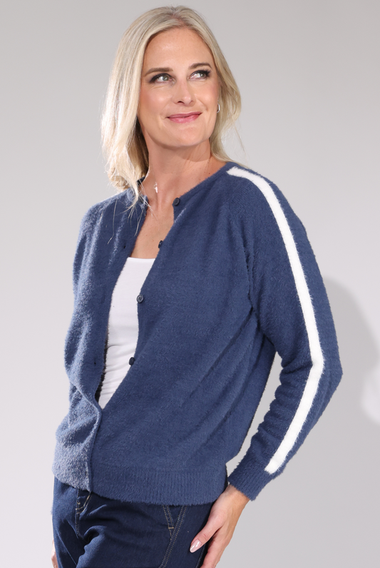 4663D1|INDIGO IVORY STRIPE