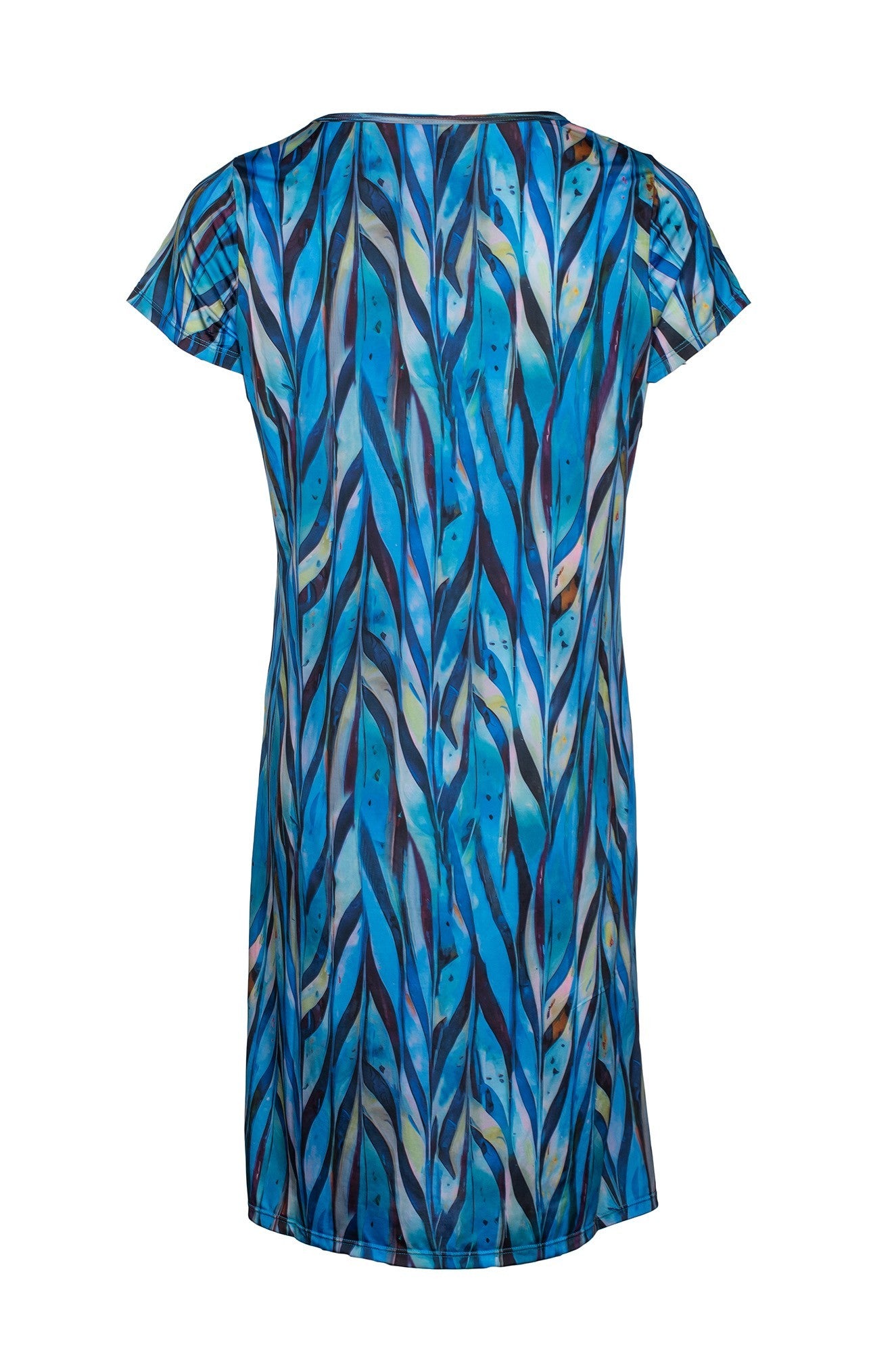 0718C1|BLUES ABSTRACT LEAVES