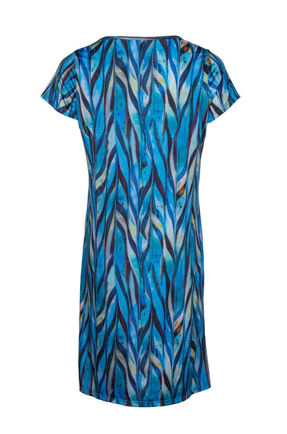 0718C1|BLUES ABSTRACT LEAVES