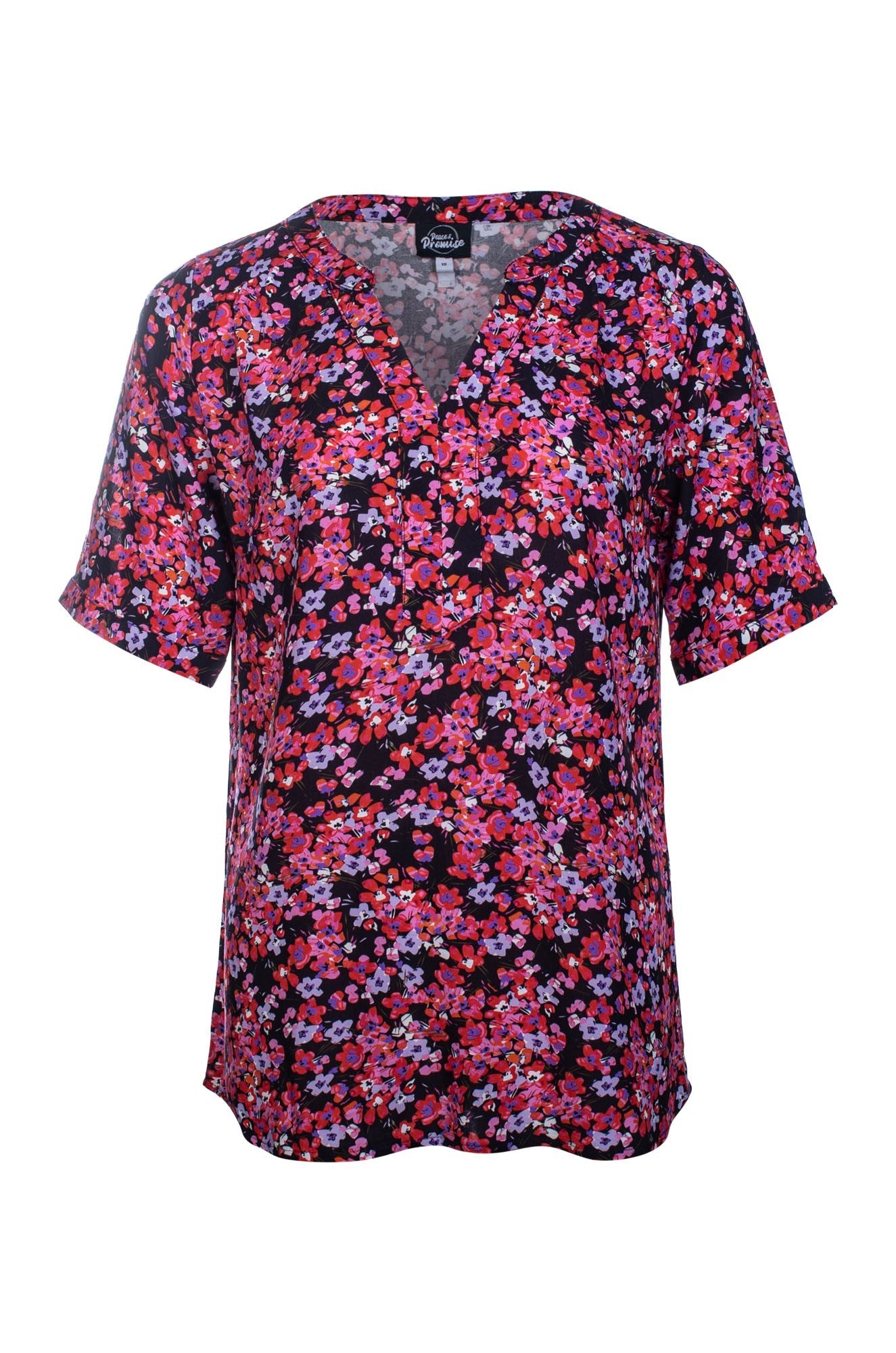 7332C1|RED BLACK DITSY