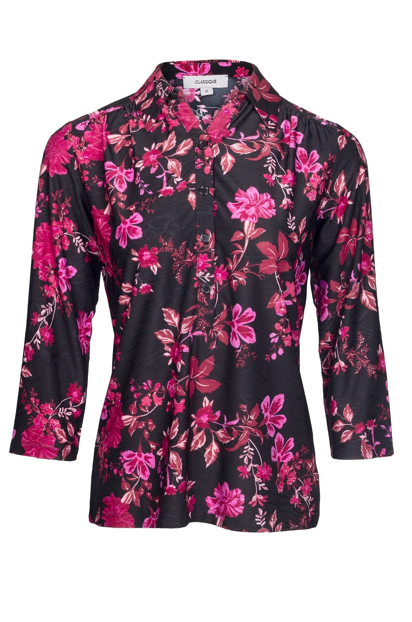 9122D1|RED BLACK FLOWER