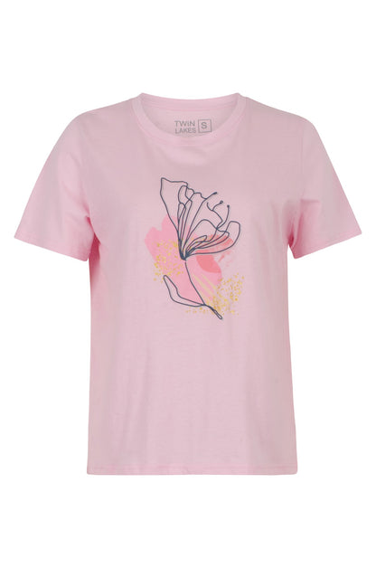 3414C1|ABST LILY ON SOFT PINK