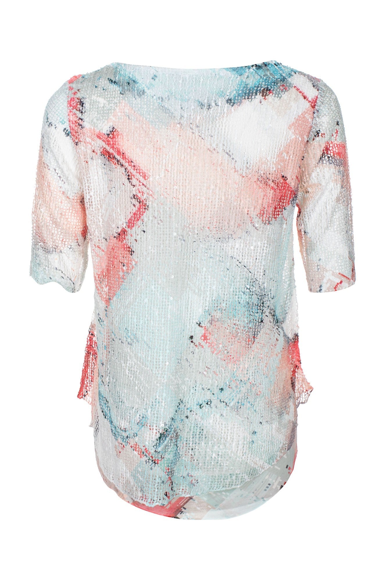 3971C1|CORAL MINT ABSTRACT