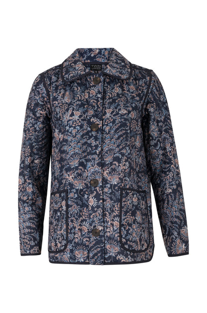 6442B1|NAVY TAUPE PAISLEY