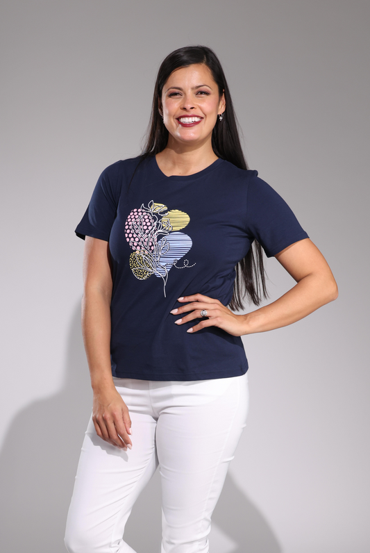 3404C1|PASTEL ABST ON NAVY