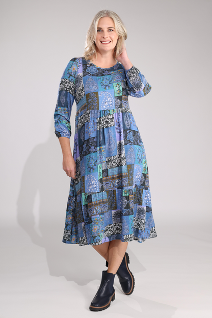 6535B1|BLUE LILAC PATCHWORK
